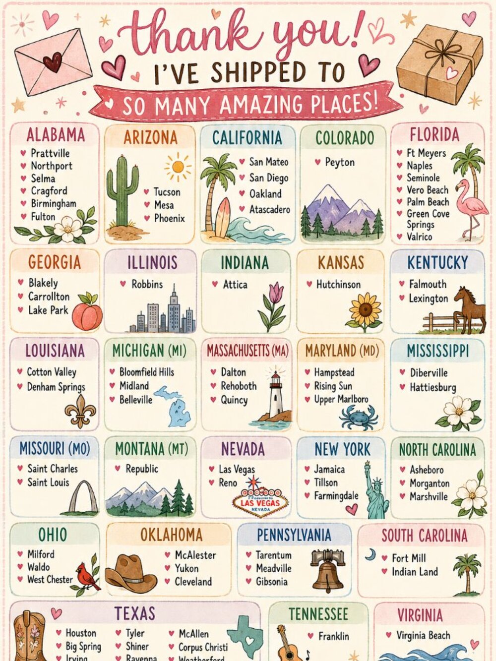 ✨ From Texas to Washington… and so many sweet stops in between! ✨